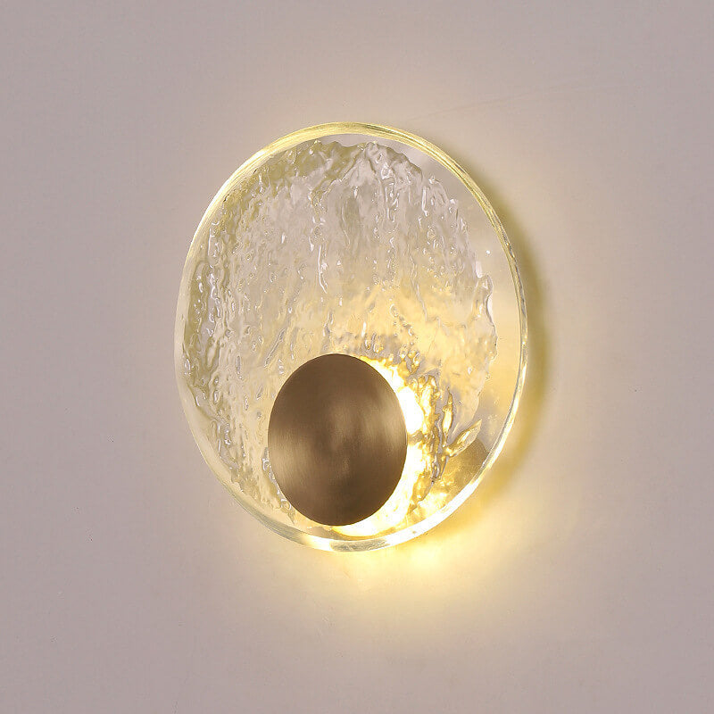 Ice Cracked Glass Copper Wall Lamp