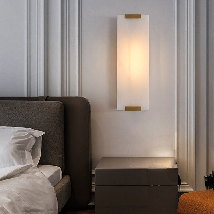 Copper Marble Strip Design 3-Light Wall Lamp