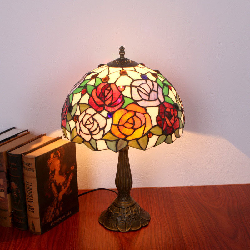 Alloy Four-Color Rose Table Lamp