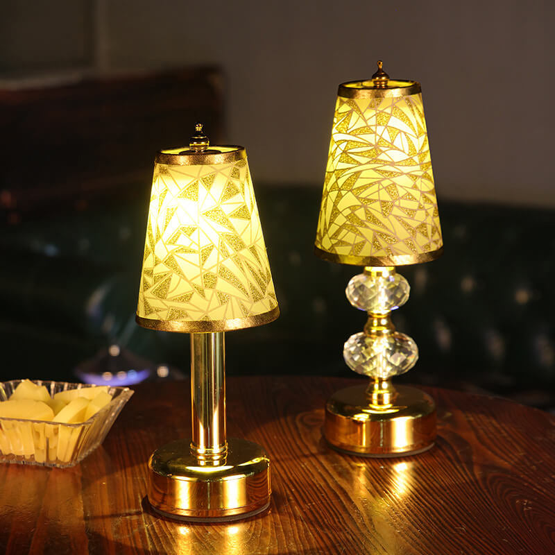 Fabric Crystal Table Lamp