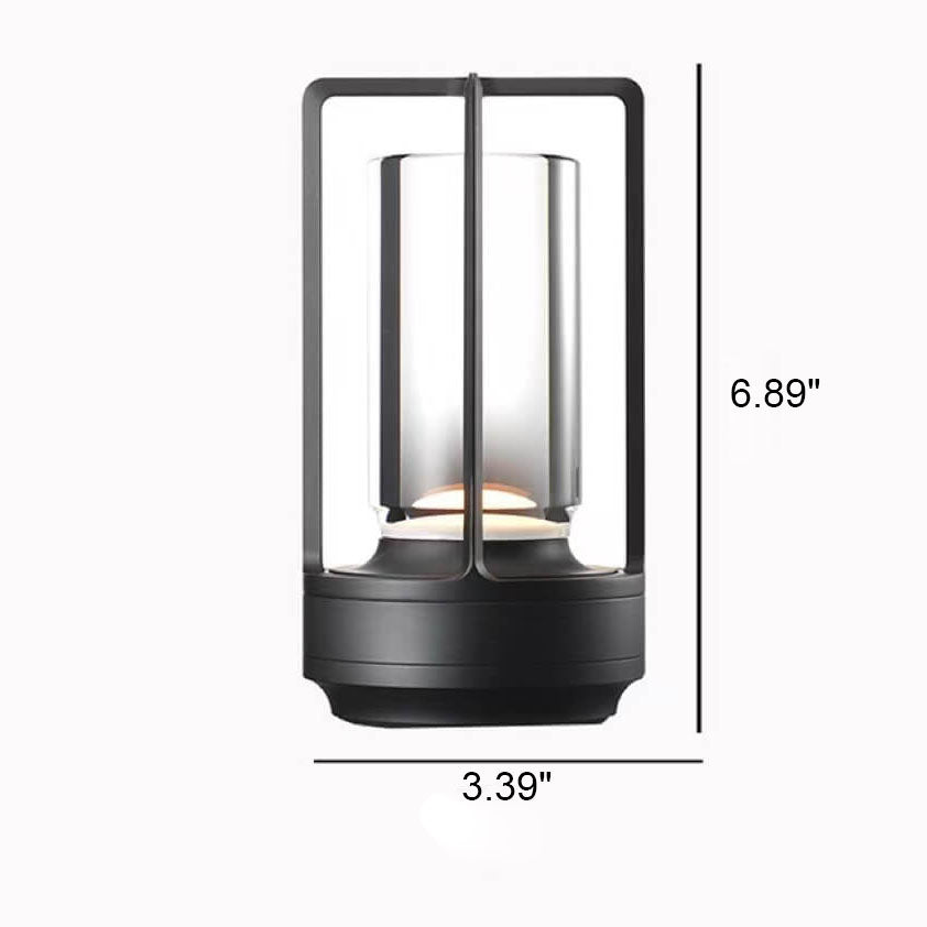 Aluminum Acrylic Rechargeable Night Table Lamp