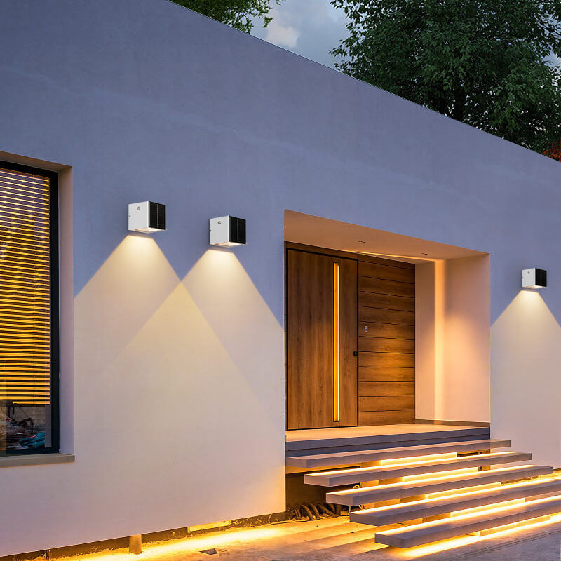 Black Rectangular Die-Cast Aluminum Outdoor Light