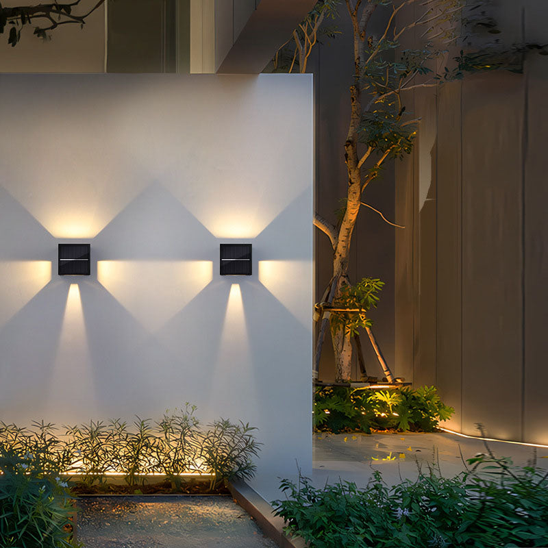 Square Striped Aluminum Garden Outdoor Light