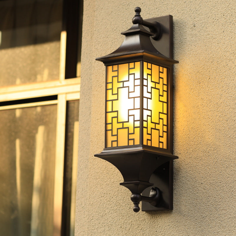 Square Lantern Cage Outdoor Light