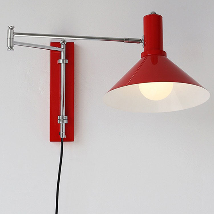 Cone Iron Swing Arm Wall Lamp