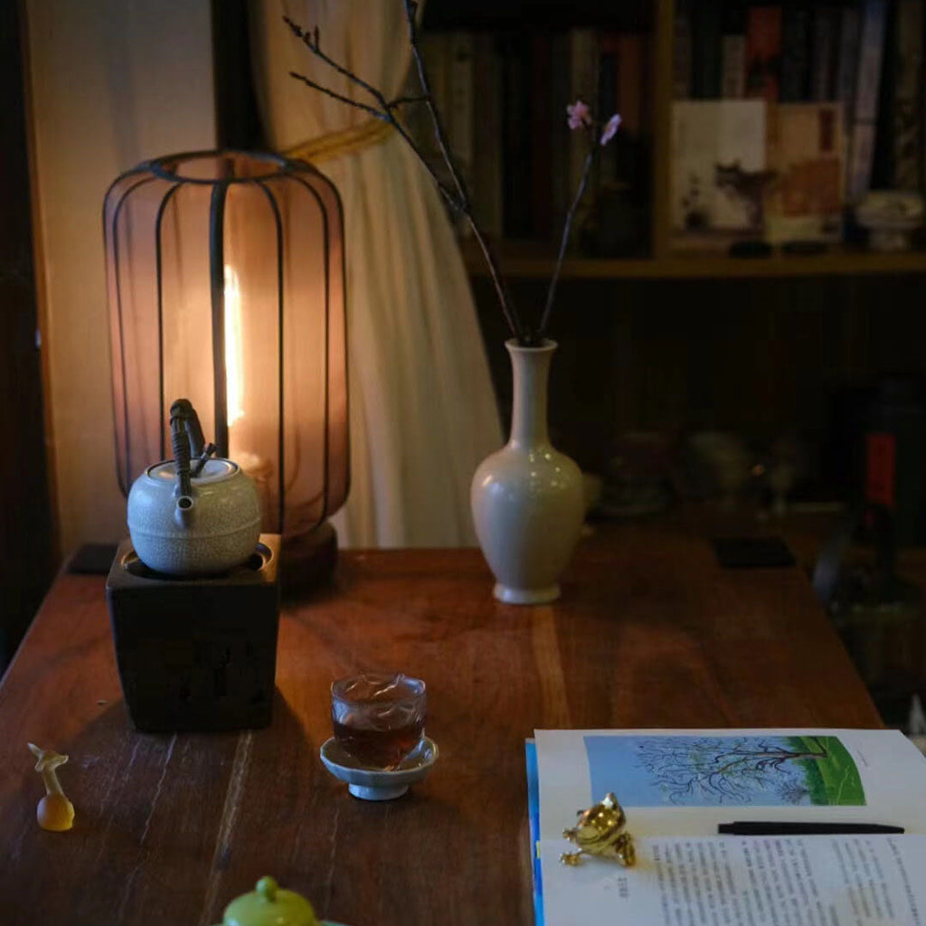 Zen Transparent Silk Lampshade Table Lamp
