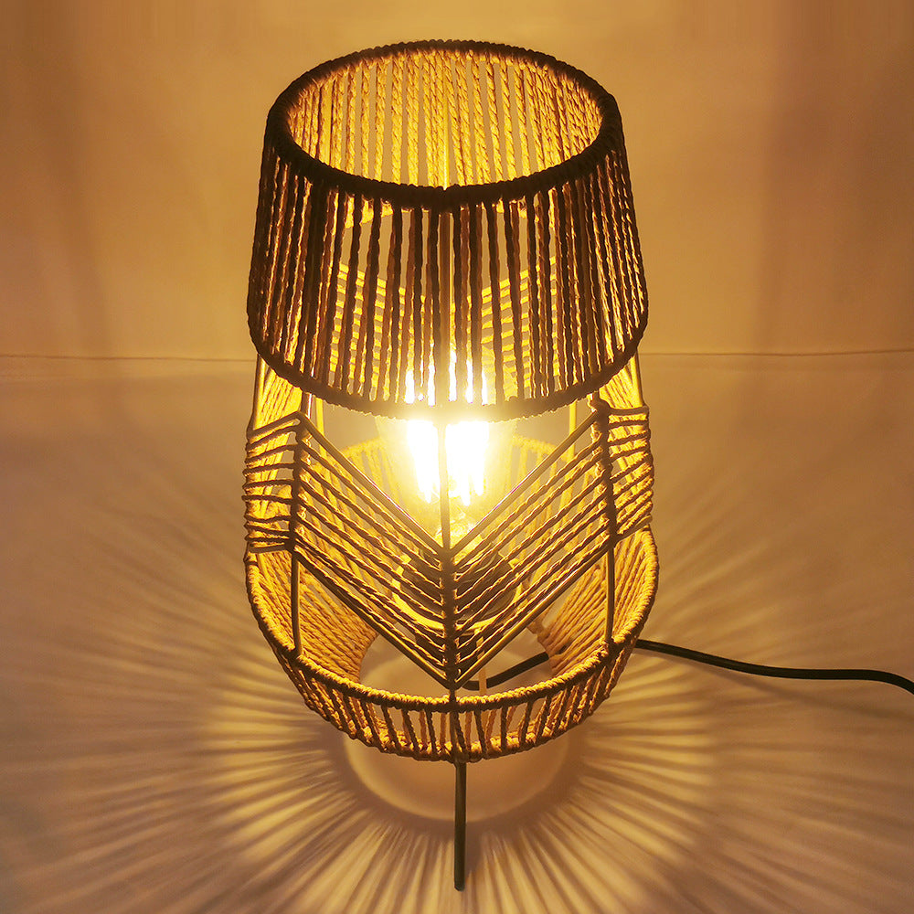 Iron Rattan Weaving Floor Lamp