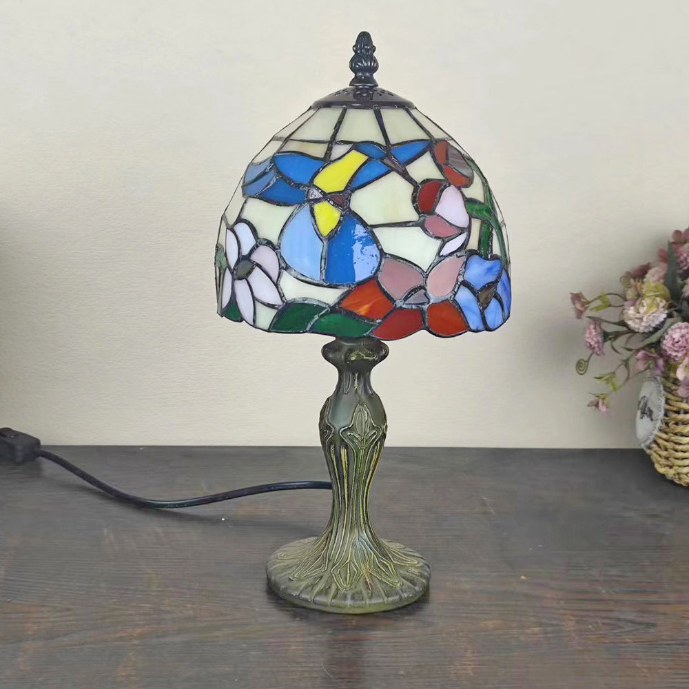 Dome Flower Zinc Stained Table Lamp