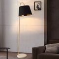 Solid Color Fabric Marble Floor Lamp