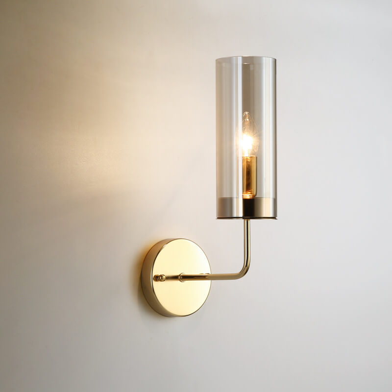 Glass Iron Wall Lamp