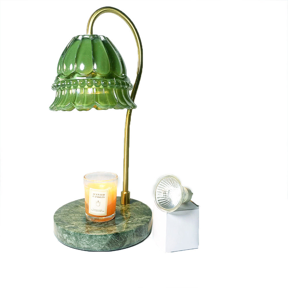 Green Glass Marble Melting Table Lamp