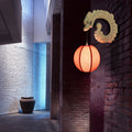 Classical Fabric Lantern Resin Wall Lamp