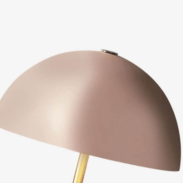 Pink Dome Copper Bedroom Table Lamp
