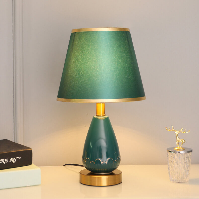 Vase Round Trapezoidal Ceramic Table Lamp