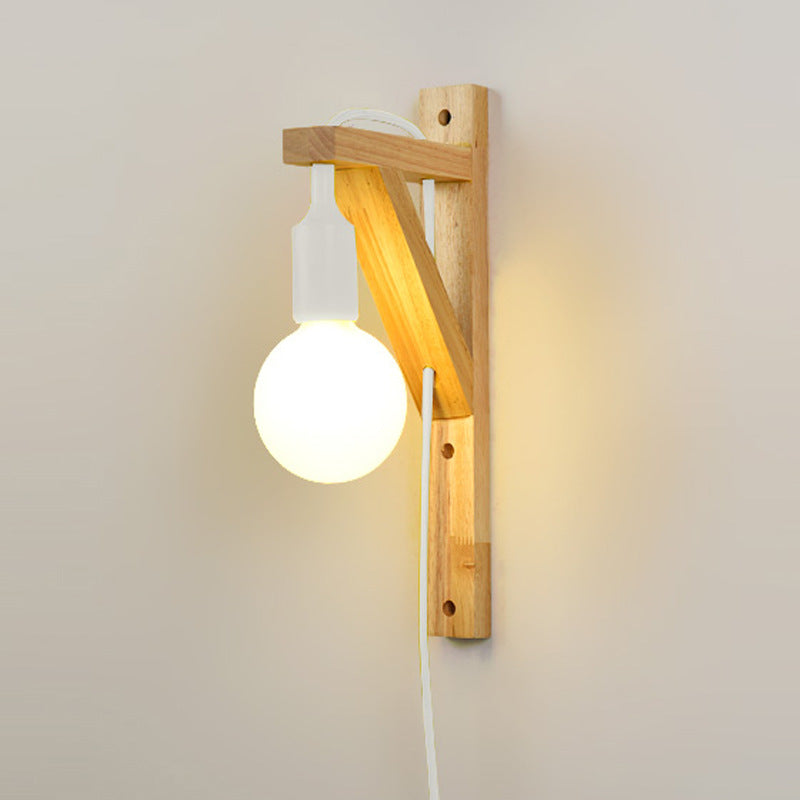 Modern Creative Wood Wall Lamp