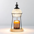 Wooden Crystal Melting Wax 2-Light Table Lamp