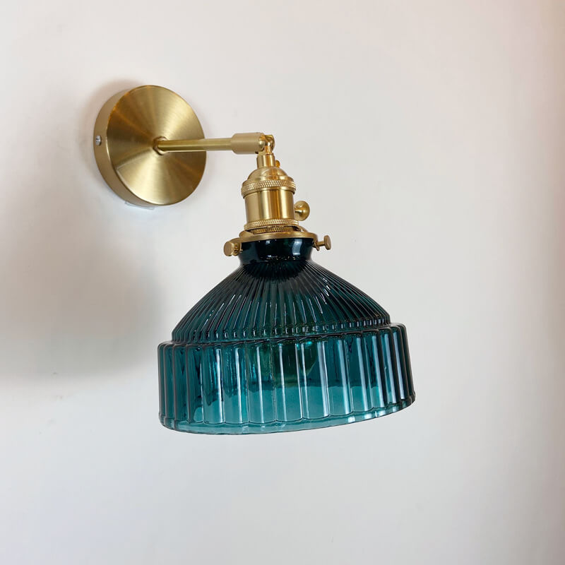 Dome Glass Brass Wall Lamp