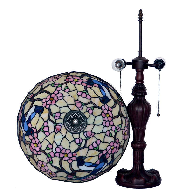 Half Ball Magpie Plum 2-Light Table Lamp