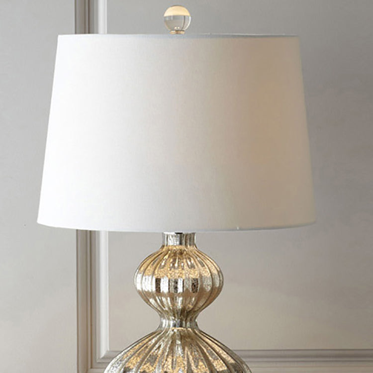 Glass Fiberflex Fabric Cylinder Table Lamp