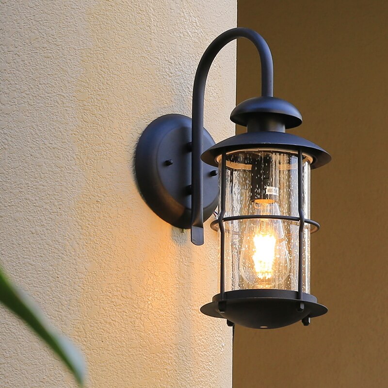 Iron Glass Outdoor Light