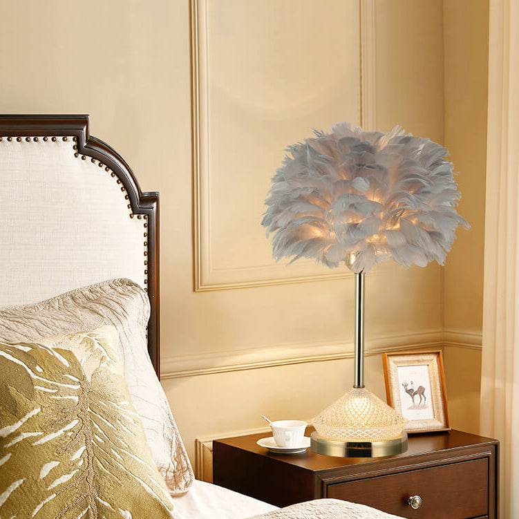 Feather Diamond Acrylic Decorative Table Lamp
