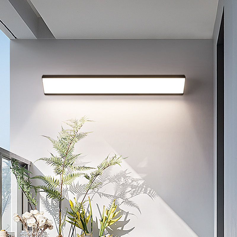 Rectangular Aluminum PC Patio Outdoor Light