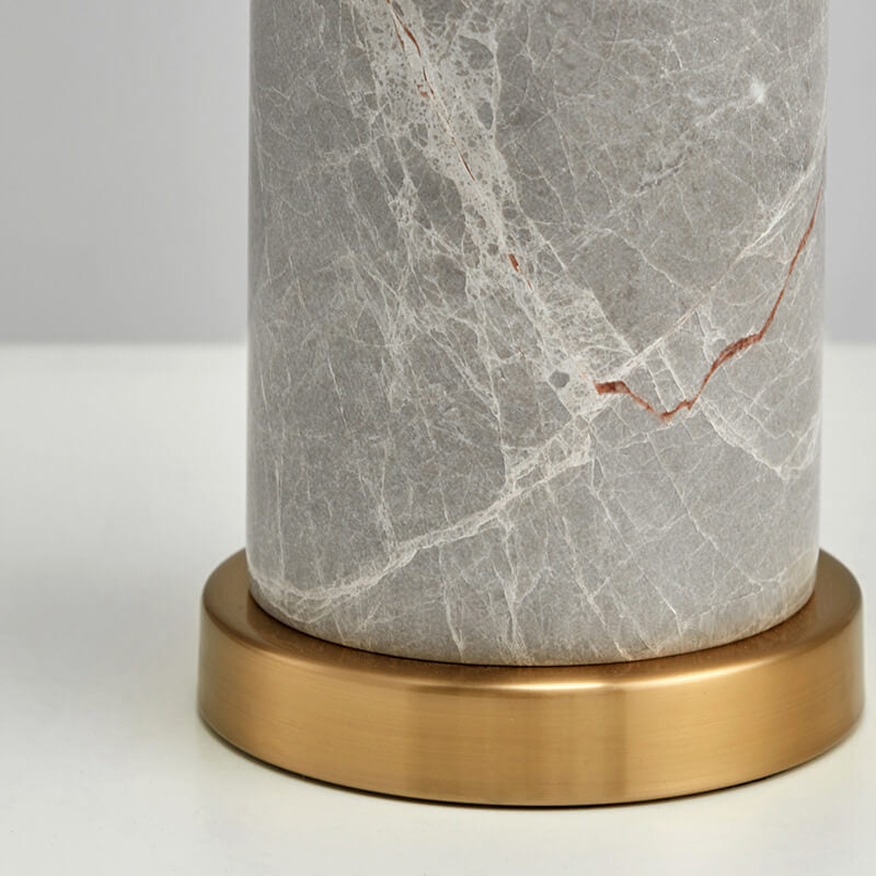 Marble Cylinder Bedroom Table Lamp