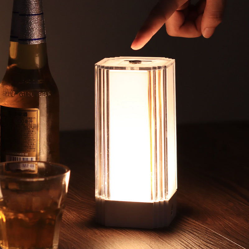 Solid Color Rectangular Acrylic Table Lamp
