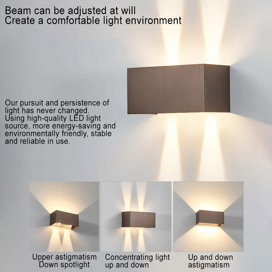 Aluminum Square Flat Beam Wall Lamp