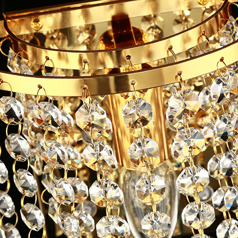 Half Round Octagonal Beads Wall Lamp