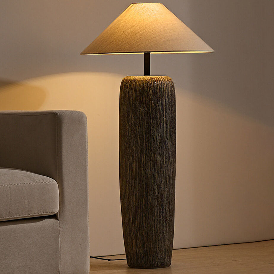 Japanese Wabi-sabi Fabric Shade Floor Lamp