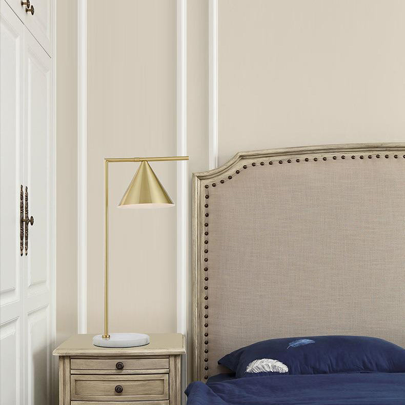 Long Cone Hardware Bedroom Table Lamp