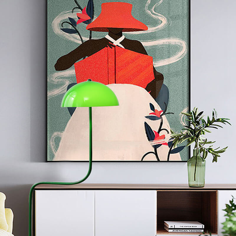 Contemporary Scandinavian Iron Glass Floor Lamp