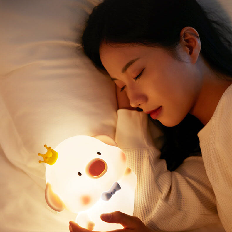 Cute Piggy Silicone Night Table Lamp