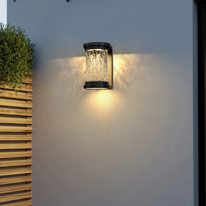 Stainless Steel Glass Cylinder Outdoor Light