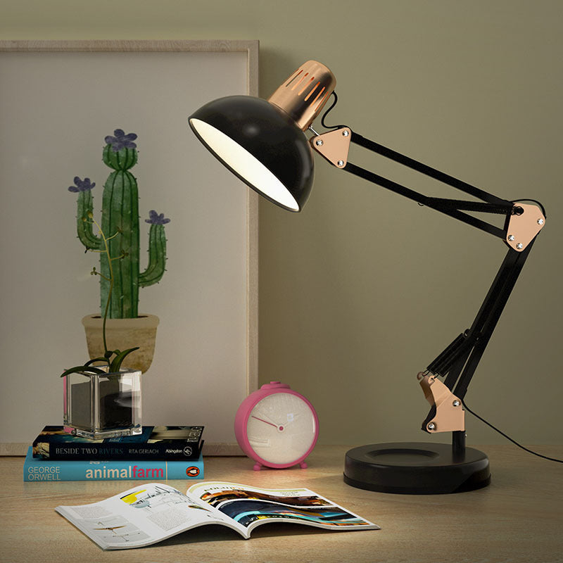 Folding Half Round Metal Table Lamp