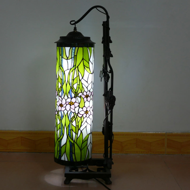 Column Iron Glass Living 2-Light Floor Lamp