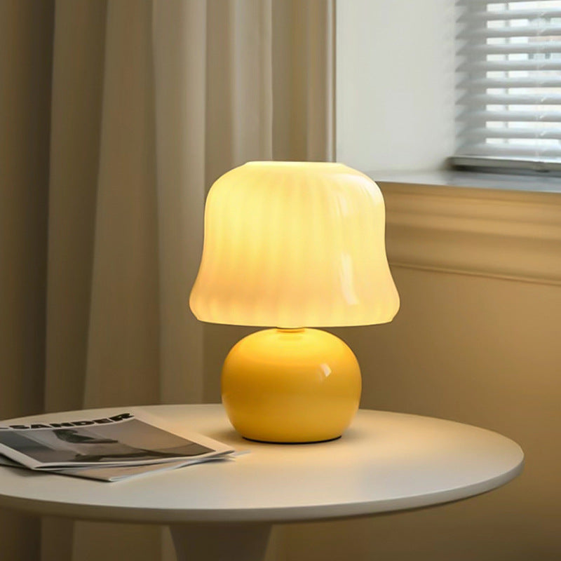 Mushroom Glass Study Table Lamp
