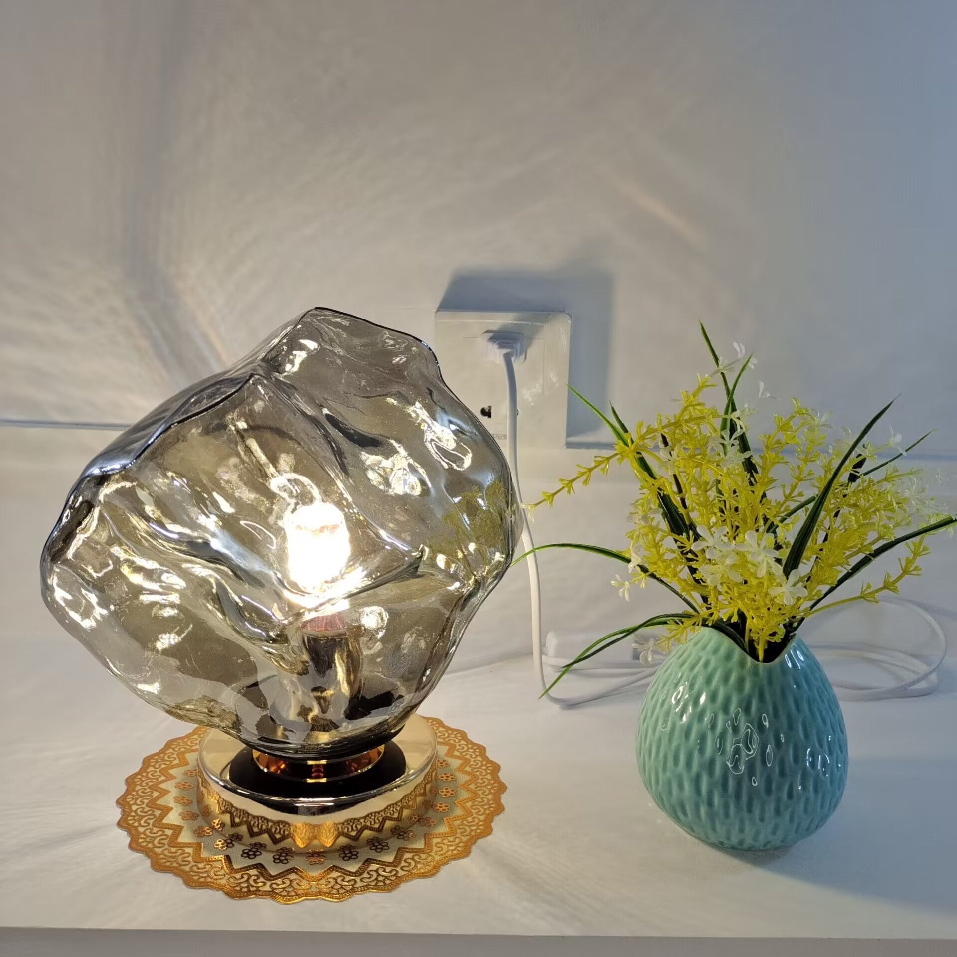 Glass Lava Design Bedroom Table Lamp