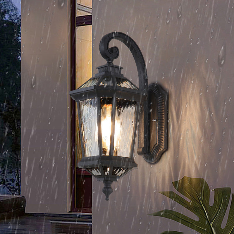 Aluminum Glass Octagon Cylinder Outdoor Light