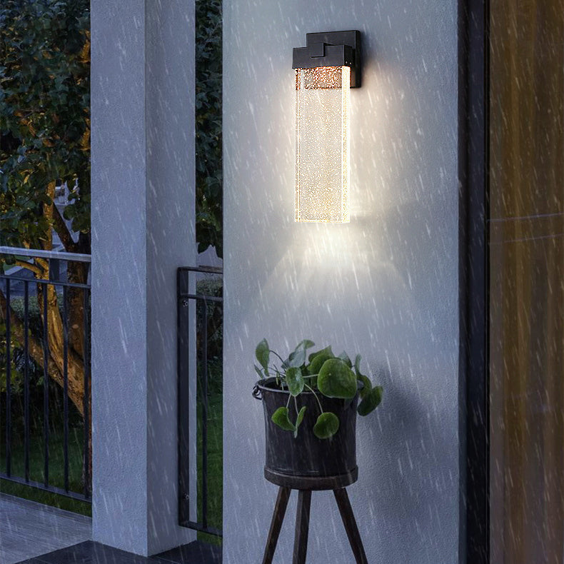Aluminum Crystal Rectangular Patio Outdoor Light