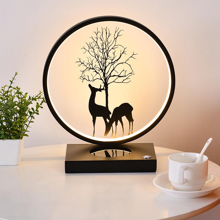 Decorative Tree Deer's Mobile Table Lamp