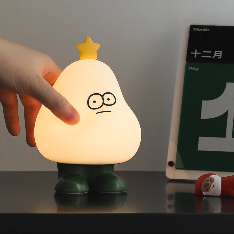 Cartoon Pear Silicone Timing Table Lamp