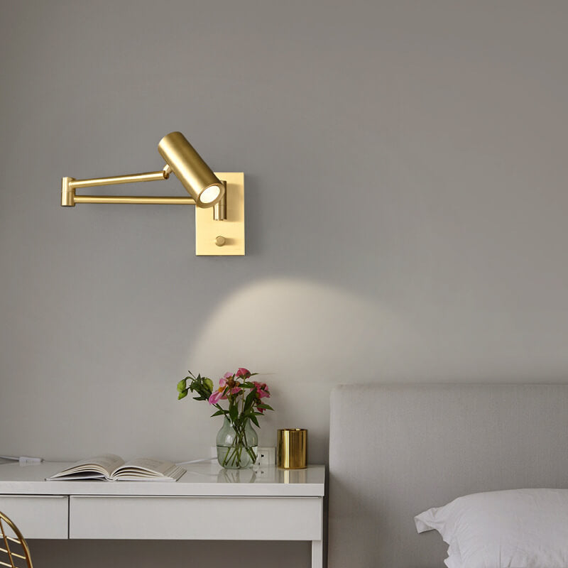 Copper Rotatable Eye Protection Wall Lamp