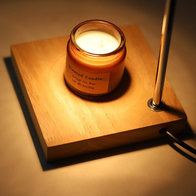 Solid Wood Candle Spherical Table Lamp