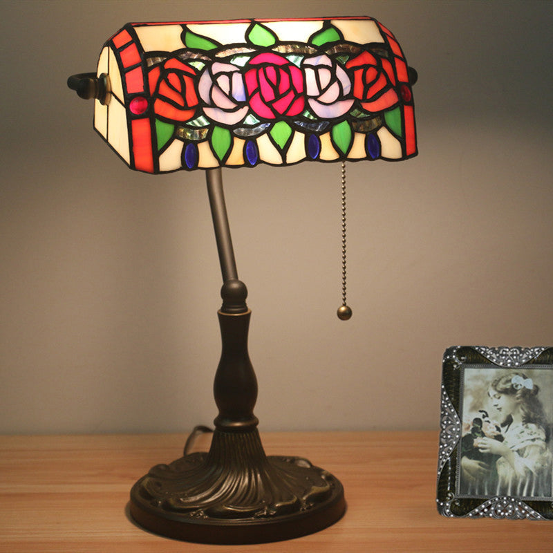 Rectangle Rose Zinc Alloy Table Lamp