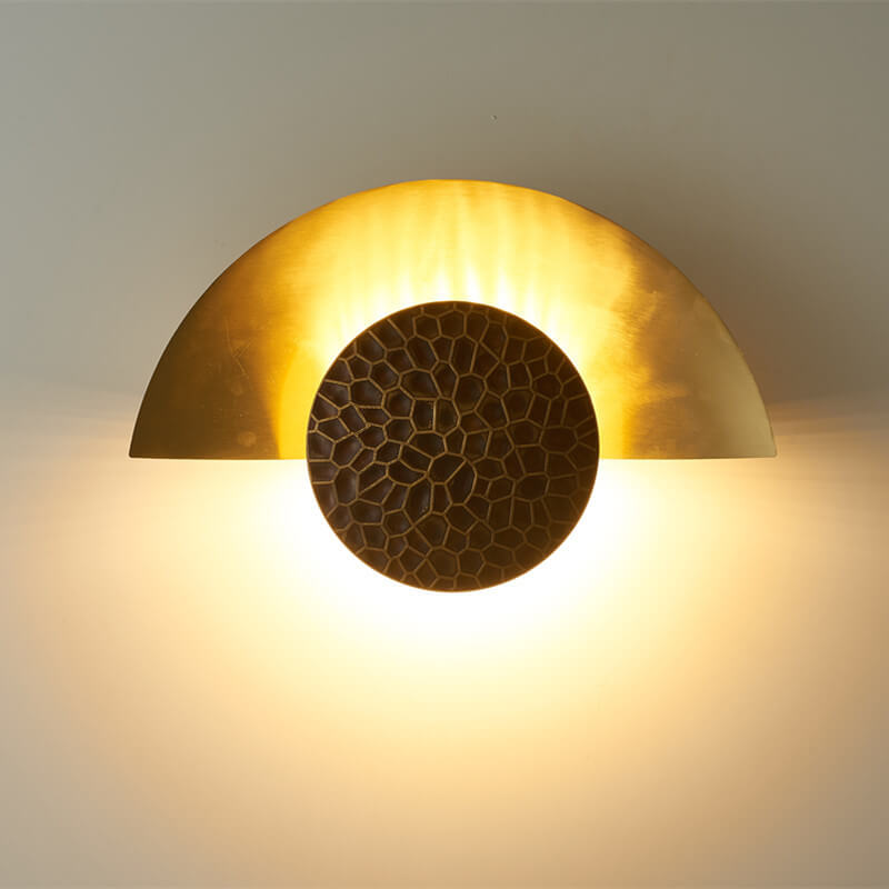 Half-Moon Round Iron Wall Lamp