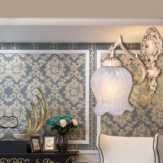 Full Copper Flower 1/2 Wall Lamp