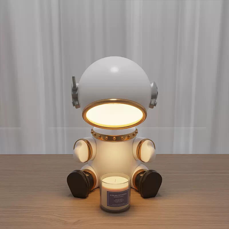 Cartoon Resin Robot Timing Table Lamp
