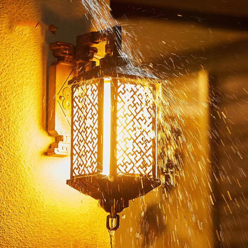 Brushed Aluminum House Pagoda Outdoor Light